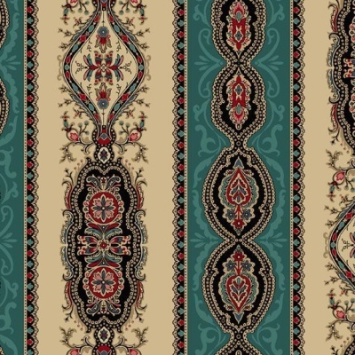 Tecido Marcus ELEGANT ESTATE COLLECTION by Judie Rothermel ORNATE STRIPE R331184D  TEAL