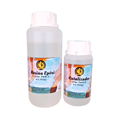 Kit Resina Epóxi 750grs (500g Parte A + 250g Parte B)   6175.1