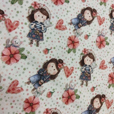 TECIDO FUXICOS E FRICOTES Boneca Bege AM004