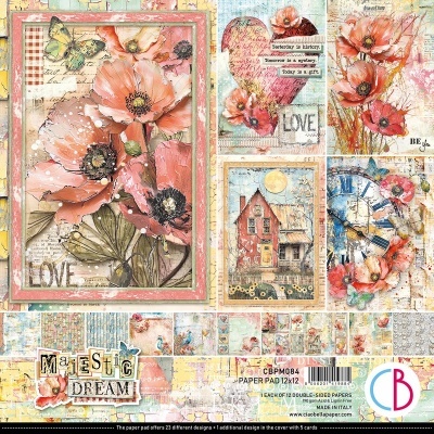 Bloco scrapbooking Ciao Bella 12"x12" (30,5x30,5cm) "Majestic Dream" CBPM 084