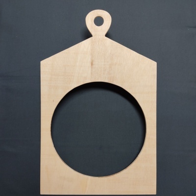 Suporte relógio madeira 55x35cm