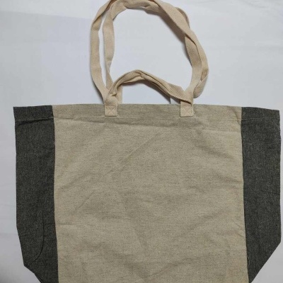 Saco tecido cru/antracite 38x40x18cm 36031