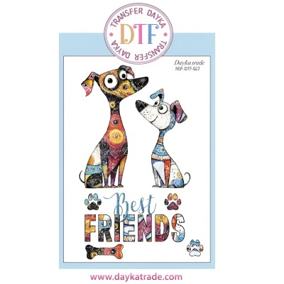 TRANSFER DTF-027G 20X28.5CM CAES BEST FRIENDS  841040