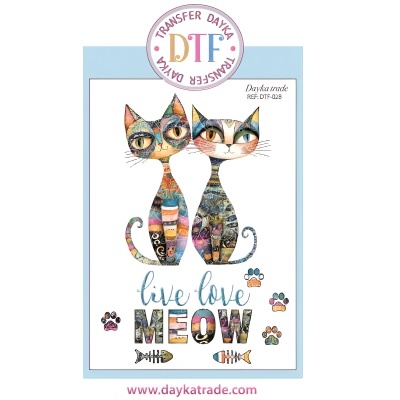 TRANSFER DTF-028P 14.28X19CM GATOS  841035
