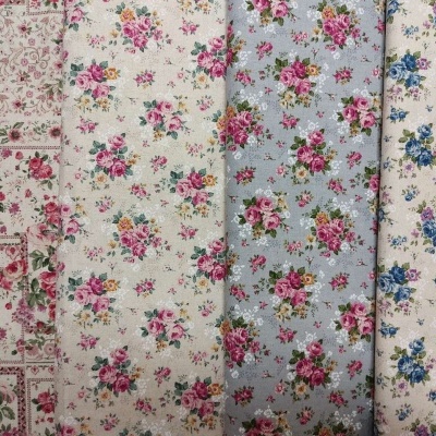 Tecido Quilt Gate "Old Rose" 41801-1D Rosas Bordeaux/Rosa velho