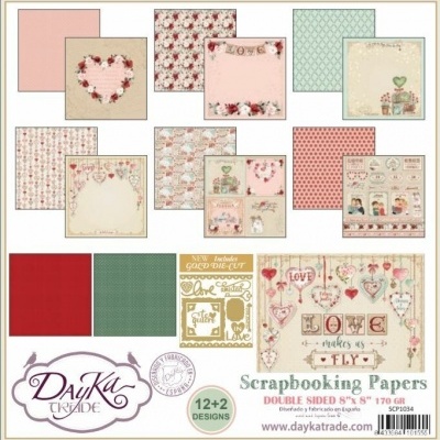 Bloco scrap.DayKa Trade Love Makes Us Fly 8x8 Inch (SCP-1034)