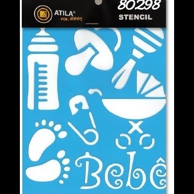 Stencil com motivos de bebé 15x20cm 80298