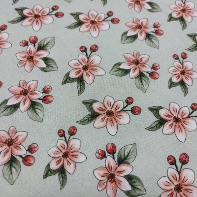 Tecido FABRICART "Anita Catita" Red Blossom 13703