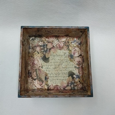 Cesto "Vintage"  madeira 20x20x8cm 871049