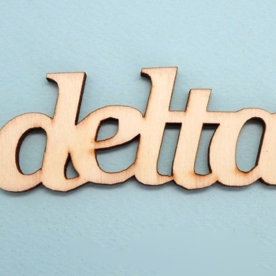 Palavra "delta" 9x3,5cm 9802