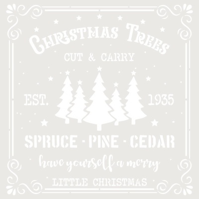 Stencil 25x25 "Christmas Trees" 7609 060