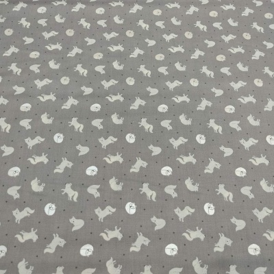 TECIDO LEWIS & IRENE Small things-Polar animals Cinza T1701