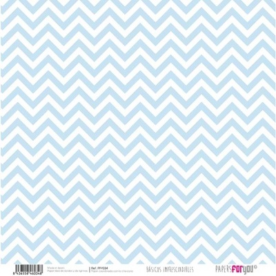 Folha papel scrap. Papers For You  PFY 034 Azul