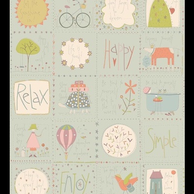 Tecido "Simply Be" Anni Downs of Hatched & Patched for Henry Glass  PAINEL  HG3326