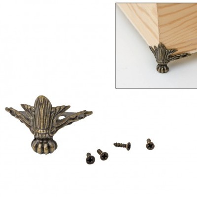 4 PES DOURADOS ENVELHECIDO 6.1x4.1CM 90492