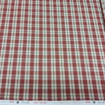 Tecido "Pai Natal" xadrez  A039