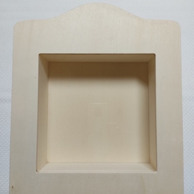 Caixa / Moldura 3D quadrada 33x28,5cm c/vidro MDG3D