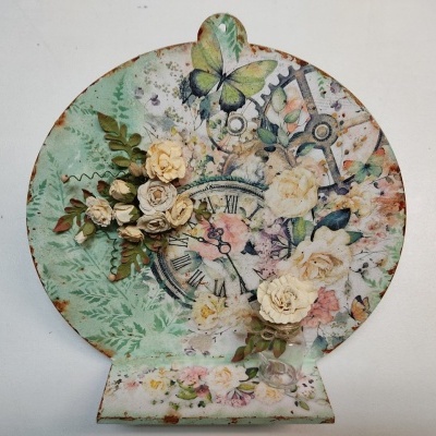 SUPORTE REDONDO C/PRATELEIRA 31,5X30X7CM