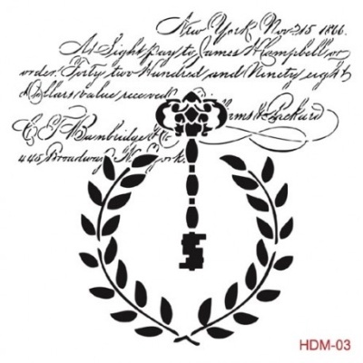 STENCIL chave 25X25CM CADENCE HDM003