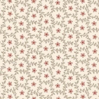 Tecido "EVELYN'S HOPE CHEST" STAR FLOWER R101081D  CREAM