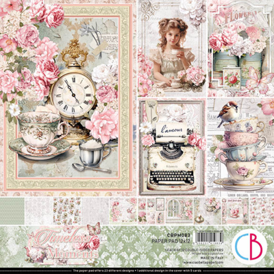 Bloco scrapbooking Ciao Bella 12"x12" (30,5x30,5cm) "Timeless Moments" CBPM 083