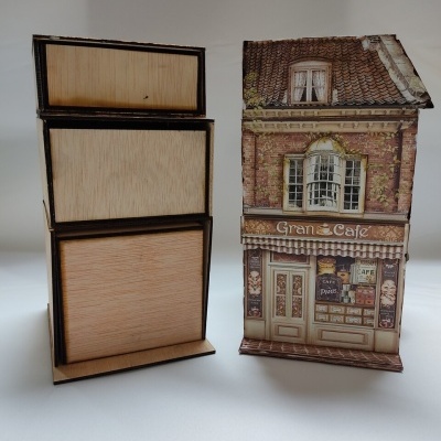 Caixa madeira c/25x13x15cm CC02 "Café"