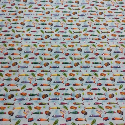 Tecido Amaralina Sardinhas  A70