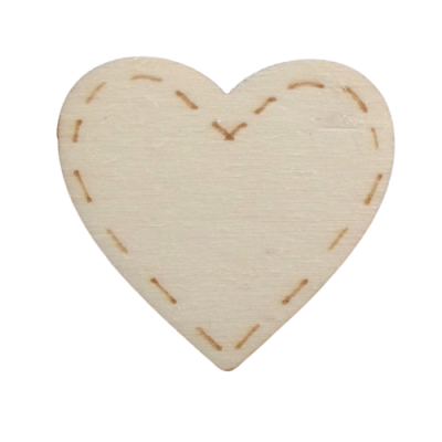 Coração com pesponto 2,5cm 98406
