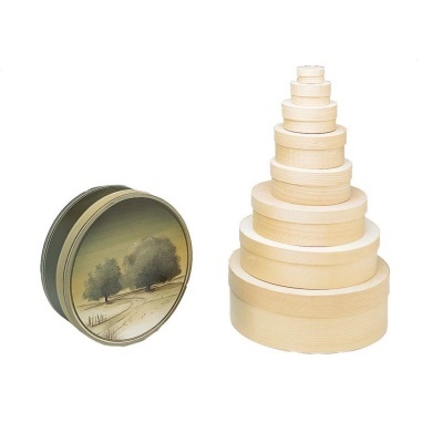 Caixa Redonda Madeira Ø240x65mm  779.862-24