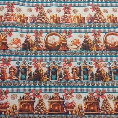 Tecido Igaratinga barrado Natal T 3437