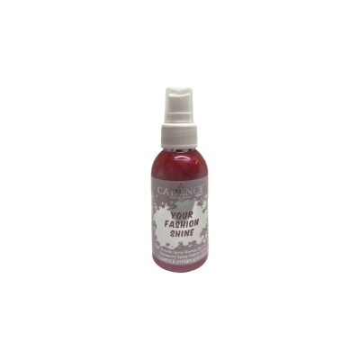 Tinta perolada p/tecido em spray Cadence "Your Fashion Shine" 100ml FS1106 Vermelho