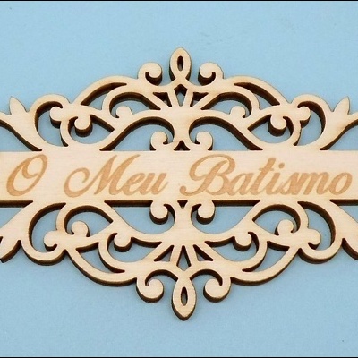 Aplicação " O meu batismo " 10x6cm 98261.2