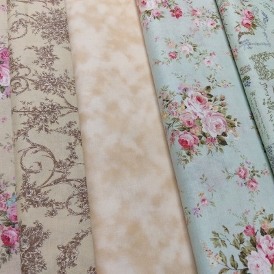 Tecido Quilt Gate "Rose Garden" AP41601-2C verde