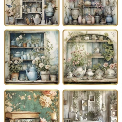 PAPEL ARROZ 54X33CM STILL LIFE FURNITURE II PFY-15247 Ref. 341105