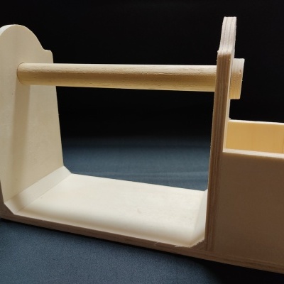 Suporte* ( bobine / lá / etc... ) contraplacado de choupo 26x19x10cm SRL  96190