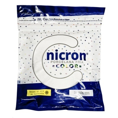 Porcelana Fria NICRON COLOR branco 250gr NICRON  NIC007