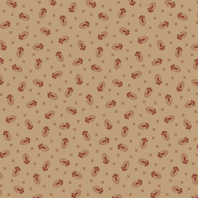 Tecido Marcus BETSY'S NEEDLEWORK by Pam Buda THISTLE FLOWER R171309D  BEIGE