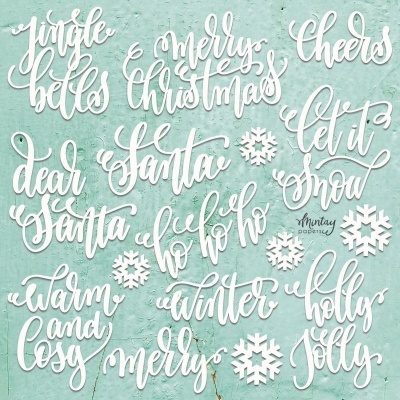 Chippies decor 30,5x30,5 Christmas words mt-chip2-d11