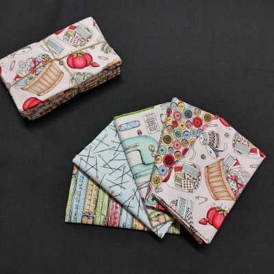 CONJ. 5 FQ C/50X55cm MAYWOOD STUDIO "MEASURE TWICE" BY KRIS LAMMERS