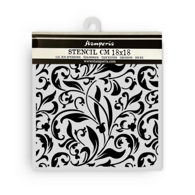 Stencil 18X18cm - Rose Parfum texture  KSTDQ78