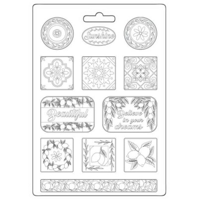 MOLDE A4 STAMPERIA "Blue Dream plates" K3PTA4556