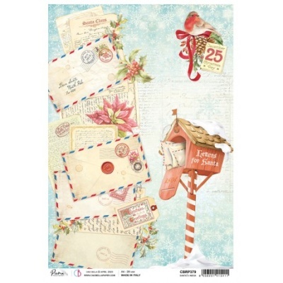 Papel de arroz A4 Piuma Santa's inbox CBRP379