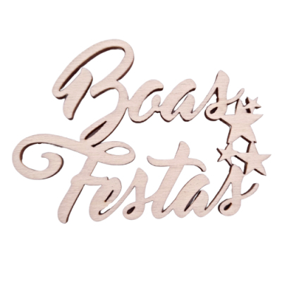 Aplicação "Boas Festas" com estrelas 7x6cm 98469