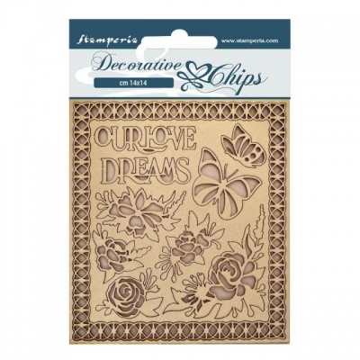 Decorative chips cm 14x14 - Garden of Promises Our love, dreams SCB134