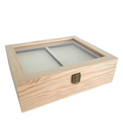 Caixa com divisórias em pinho 25x20x7,5cm 9433