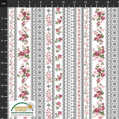Tecido Stof "MOLLY ROSES" 4501 802 T1551