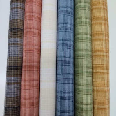 Tecido "One Sister" xadrez  creme HG33844