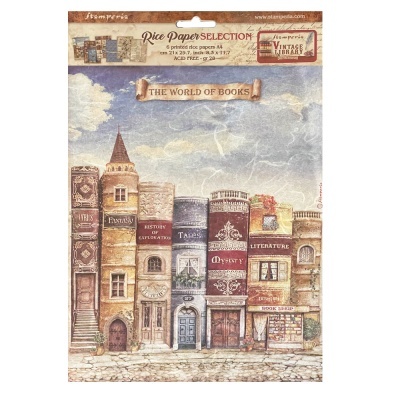 Conjunto 6 papéis de arroz Stamperia DFSA4XVL