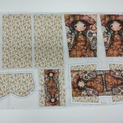 Tecido "Whish" painel Boneca FC1454