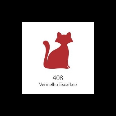 TINTA TECIDO GATO PRETO 40ML 408 Vermelho escarlate